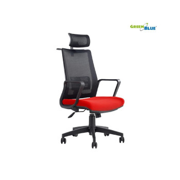 Fotel biurowy GreenBlue GB180 ergonomiczny regulowany zagłówek i podparcie pleców, wieszak