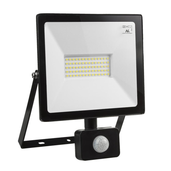 Naświetlacz LED z czujnikiem ruchu Maclean MCE650 CW slim Cold White 50W, IP44 Naświetlacz LED z czujnikiem ruchu Maclean MCE650 CW slim Cold White 50W, IP44