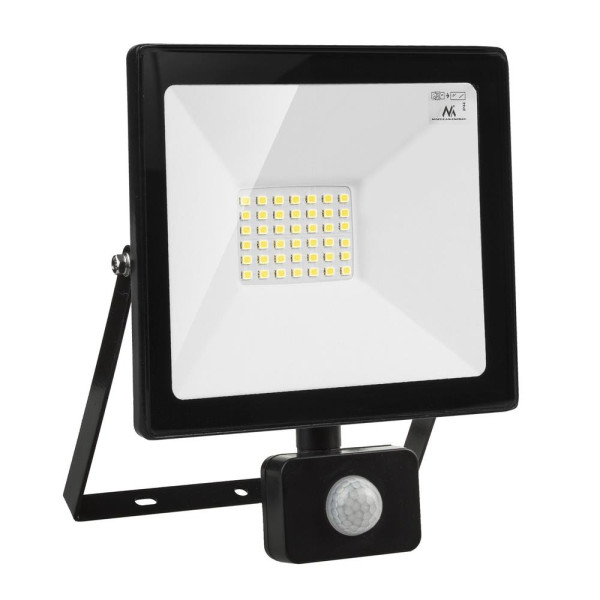 Naświetlacz LED z czujnikiem ruchu Maclean MCE630 CW slim Cold White 30W, IP44 Naświetlacz LED z czujnikiem ruchu Maclean MCE630 CW slim Cold White 30W, IP44