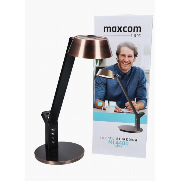 Lampka biurkowa MaxCom ML4400 Lumen, miedziany Lampka biurkowa MaxCom ML4400 Lumen, miedziany