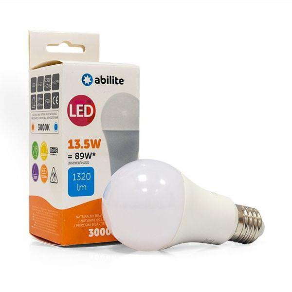 Żarówka LED Abilite klasyczna mleczna b.ciepła E27 13,5W/230V 1320lm A60 Żarówka LED Abilite klasyczna mleczna b.ciepła E27 13,5W/230V 1320lm A60