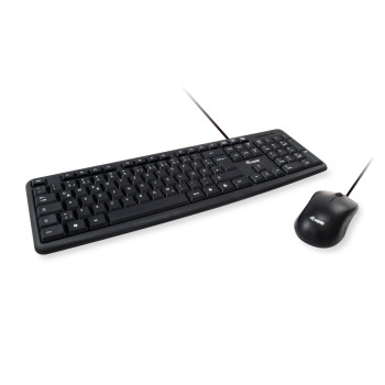 Equip 245202 klawiatura Dołączona myszka USB QWERTY Portugalski Czarny