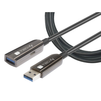 Techly ICOC U3AMF-HY-030 kabel USB 30 m USB 3.2 Gen 1 (3.1 Gen 1) USB A Czarny