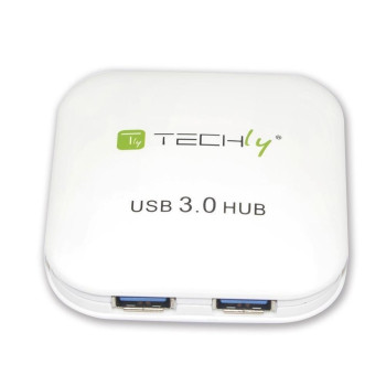 Techly IUSB3-HUB4-WH huby i koncentratory 5000 Mbit s Biały