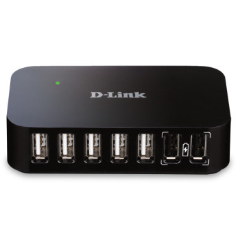 D-Link DUB-H7 USB 2.0 Type-B 480 Mbit s Czarny