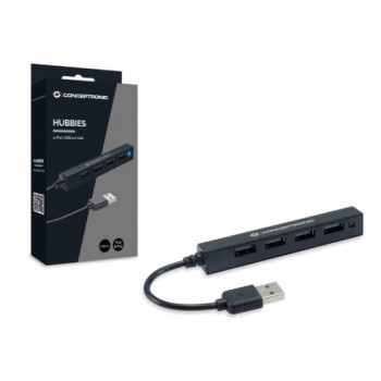 Conceptronic HUBBIES05B huby i koncentratory USB 2.0 480 Mbit s Czarny