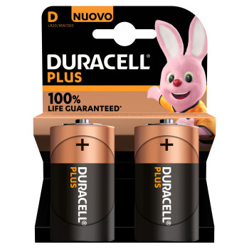 Duracell Plus 100 D Jednorazowa bateria Alkaliczny