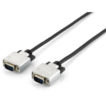 Equip 118862 kabel VGA 5 m VGA (D-Sub) Czarny, Srebrny