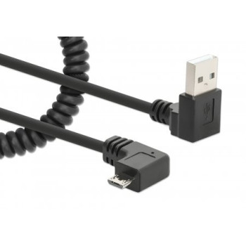Manhattan 356237 kabel USB 1 m USB A Micro-USB B Czarny