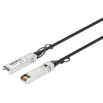 Intellinet 508377 kabel optyczny 0,5 m SFP+ Czarny, Srebrny