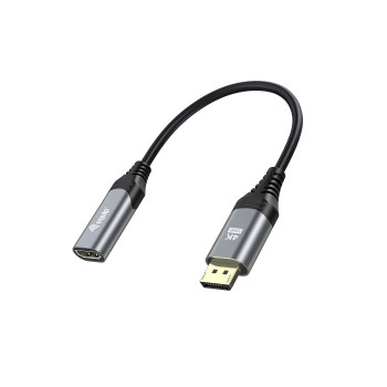 Equip 133445 adapter kablowy 0,15 m DisplayPort HDMI Czarny, Szary