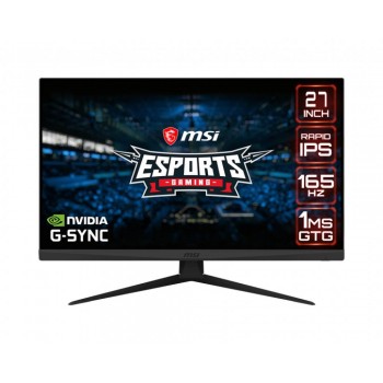 LCD Monitor MSI OPTIX G273QPF 27" Gaming Panel IPS 2560x1440 16:9 165Hz Matte 1 ms Swivel Pivot Height adjustable Tilt Colour Bl