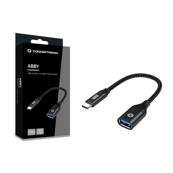 Conceptronic ABBY18B zmieniacz płci   kabli USB-C USB-A Czarny