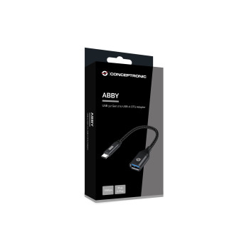 Conceptronic ABBY18B zmieniacz płci   kabli USB-C USB-A Czarny
