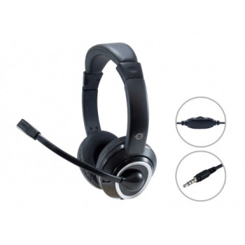 Conceptronic POLONA02B słuchawki zestaw słuchawkowy Przewodowa Opaska na głowę Gaming Czarny