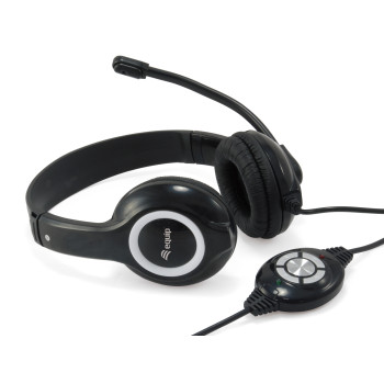 Equip 245301 słuchawki zestaw słuchawkowy Przewodowa Opaska na głowę Połączenia muzyka USB Typu-A Czarny