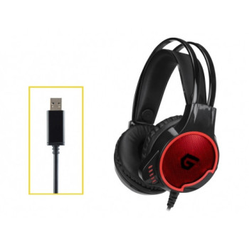 Conceptronic ATHAN U1 Zestaw słuchawkowy Przewodowa Opaska na głowę Gaming USB Typu-A Czarny