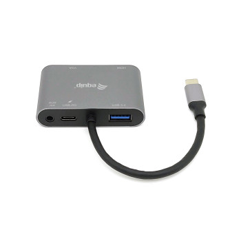 Equip 133483 stacja dokująca Przewodowa USB 3.2 Gen 1 (3.1 Gen 1) Type-C Czarny, Szary