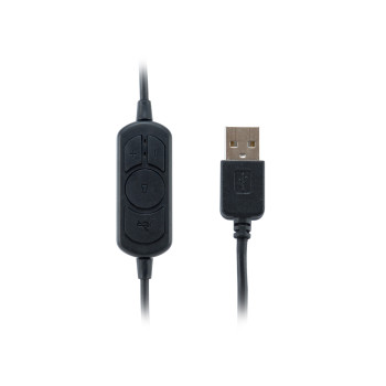 Equip 245305 słuchawki zestaw słuchawkowy Przewodowa Opaska na głowę Biuro centrum telefoniczne USB Typu-A Czarny