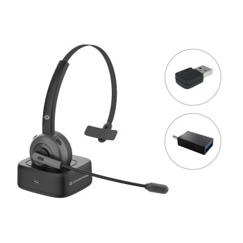 Conceptronic POLONA03BDA słuchawki zestaw słuchawkowy Bezprzewodowy Opaska na głowę Biuro centrum telefoniczne Bluetooth