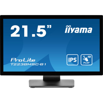 iiyama ProLite T2238MSC-B1 monitor komputerowy 54,6 cm (21.5") 1920 x 1080 px Full HD LED Ekran dotykowy Czarny