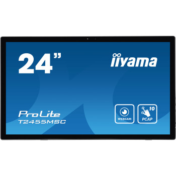 iiyama T2455MSC-B1 signage display Płaski panel Digital Signage 61 cm (24") LED 400 cd m² Full HD Czarny Ekran dotykowy