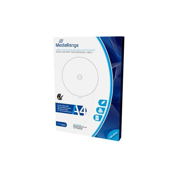 MediaRange Etiketten f CD/DVD/BD 100er Pack MediaRange Etiketten f CD/DVD/BD 100er Pack