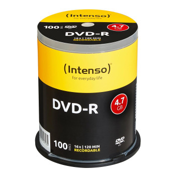 Intenso 1x100 DVD-R 4,7GB 16x Speed, Cakebox