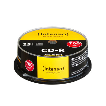 Intenso CD-R 700Mb 52x spindel (25) INT-1001124, 52x, CD-R, 120 mm, 700 MB, Spindle, 25 pc(s)