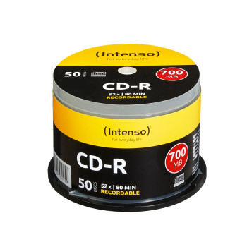 Intenso CD-R 700Mb 52x spindel (50) CD-R 700MB, CD-R, 700 MB, 50 pc(s), 120 mm, 80 min, 52x