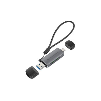Conceptronic BIAN05G czytnik kart USB 3.2 Gen 1 (3.1 Gen 1) Type-A Type-C Szary