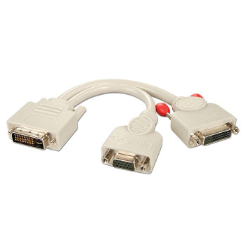 Lindy 41048 adapter kablowy 0,2 m VGA (D-Sub) Biały