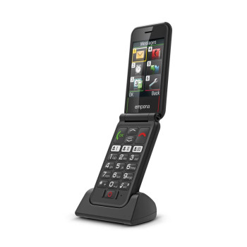 Emporia SIMPLICITYglam 7,11 cm (2.8") 102 g Czarny Telefon dla seniora