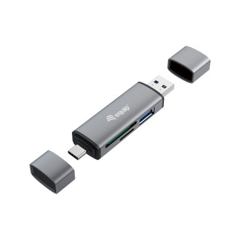 Equip 245460 czytnik kart USB 3.2 Gen 1 (3.1 Gen 1) Type-A Type-C Szary