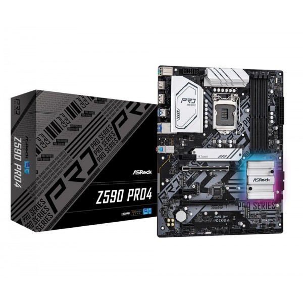 Mainboard ASROCK Intel Z590 Express LGA1200 ATX 3xPCI-Express 3.0 1x 1xPCI-Express 3.0 16x 1xPCI-Express 4.0 16x 3xM.2 1xHDMI 1x Mainboard ASROCK Intel Z590 Express LGA1200 ATX 3xPCI-Express 3.0 1x 1xPCI-Express 3.0 16x 1xPCI-Express 4.0 16x 3xM.2 1xHDMI 1x