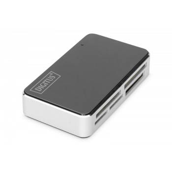 Czytnik kart 6-portowy USB 2.0, uniwersalny, Czarno-srebrny