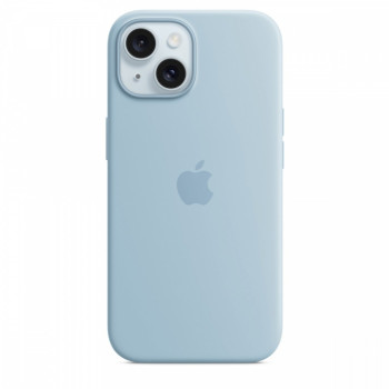 Etui silikonowe z MagSafe do iPhonea 15 - jasnoniebieskie
