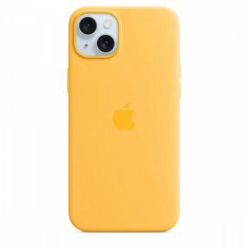 Etui silikonowe z MagSafe do iPhonea 15 Plus - sunshine
