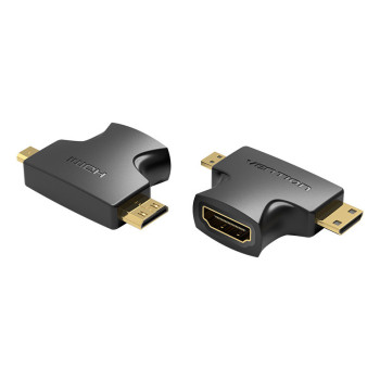Vention AGFB0 zmieniacz płci   kabli Mini HDMI, Micro HDMI HDMI Czarny