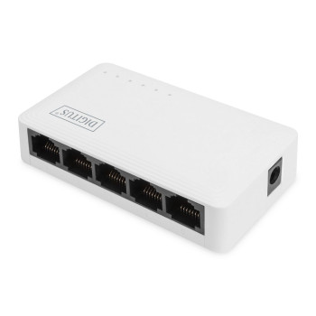 Switch niezarządzalny DIGITUS 5-portowy Gigabit Ethernet 10/100/1000Mbps biały