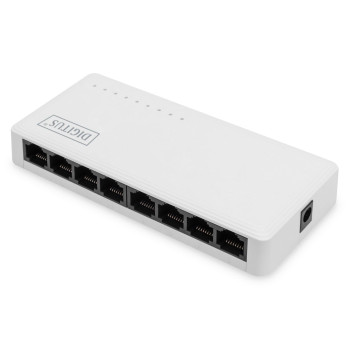 Switch niezarządzalny DIGITUS 8-portowy Gigabit Ethernet 10/100/1000Mbps biały