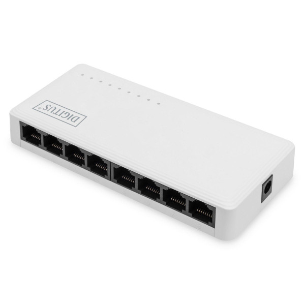 Switch niezarządzalny DIGITUS 8-portowy Gigabit Ethernet 10/100/1000Mbps biały Switch niezarządzalny DIGITUS 8-portowy Gigabit Ethernet 10/100/1000Mbps biały