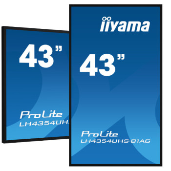 iiyama LH4375UHS-B1AG signage display 108 cm (42.5") LCD 500 cd m² 4K Ultra HD Procesor wbudowany Android 8.0 18 7