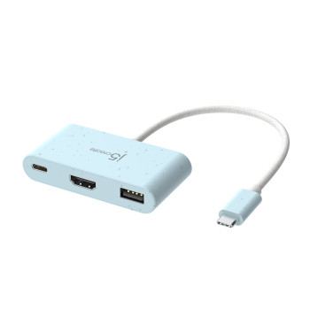 j5create JCA379EC-N huby i koncentratory USB Type-C 5000 Mbit s Cyjan