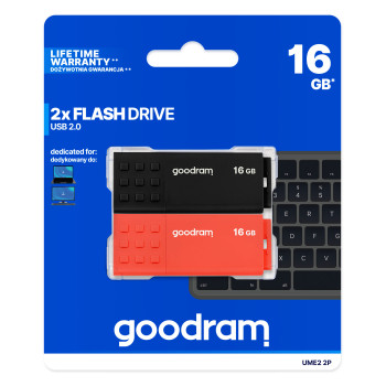 Goodram 2-PACK UME2-0320MXR11-2P pamięć USB 64 GB USB Typu-A 3.2 Gen 1 (3.1 Gen 1) Czarny, Czerwony, Biały, Żółty