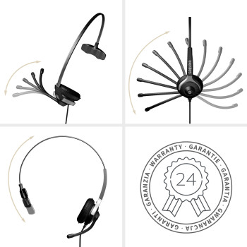 GEQUDIO Headset 1-Ohr für Cisco mit Kabel