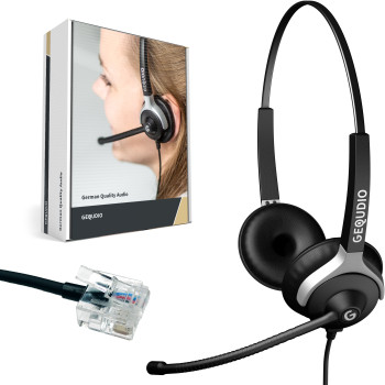 GEQUDIO Headset 2-Ohr für Unify mit Kabel