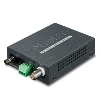Planet 1-Channel 4-in-1 Video over Gigabit Fiber(ST) converter up to 20KM, a pair include Tx & Rx in package (TVI/CVI/AHD/CVBS)