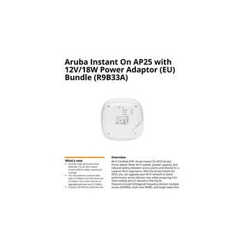 HPE Networking Instant On AP27 (RW) Dual Radio 2x2 Wi-Fi 6 Outdoor Access Point (Powered with a PoE injector)