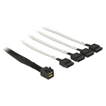 Kabel mini SAS HD SFF-8643 x4 - 4x SATA 7 pin 1m